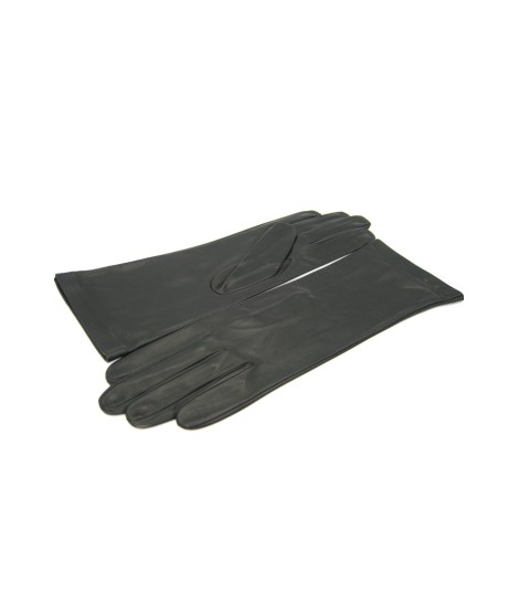 Sermoneta Gloves Guanto Nappa 4bt foderato seta Nero Sottocosto