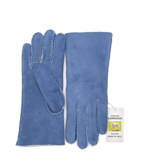 Sermoneta Gloves Guanto Montone cucito a mano Denim In Vendita