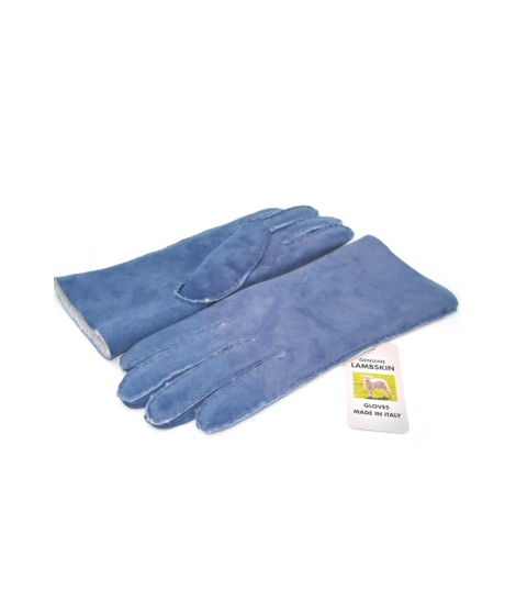 Sermoneta Gloves Guanto Montone cucito a mano Denim In Vendita