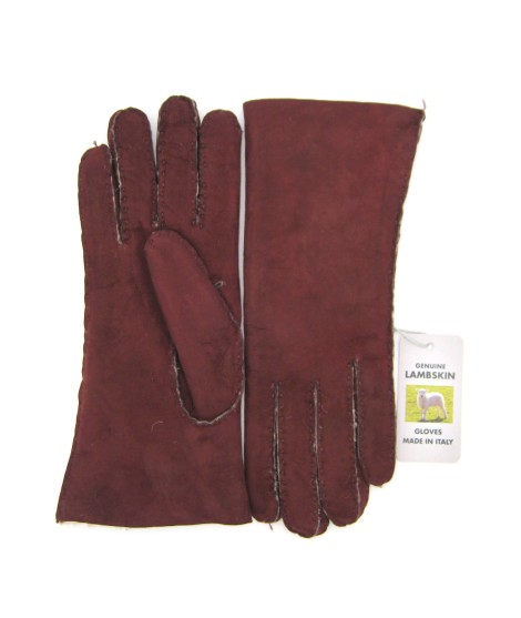 Sermoneta Gloves Guanto Montone cucito a mano Bordeaux Saldi