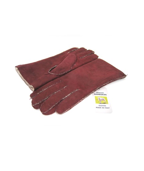 Sermoneta Gloves Guanto Montone cucito a mano Bordeaux Saldi