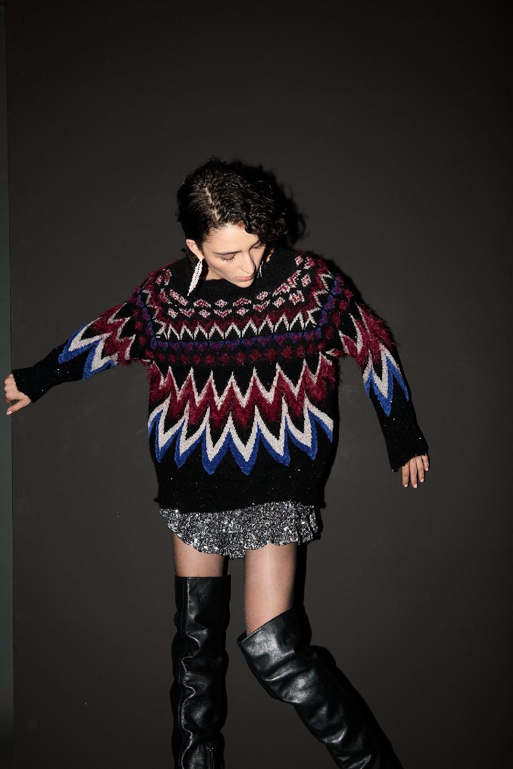 Soallure MAGLIA JACQUARD MULTICOLOR Nuovo