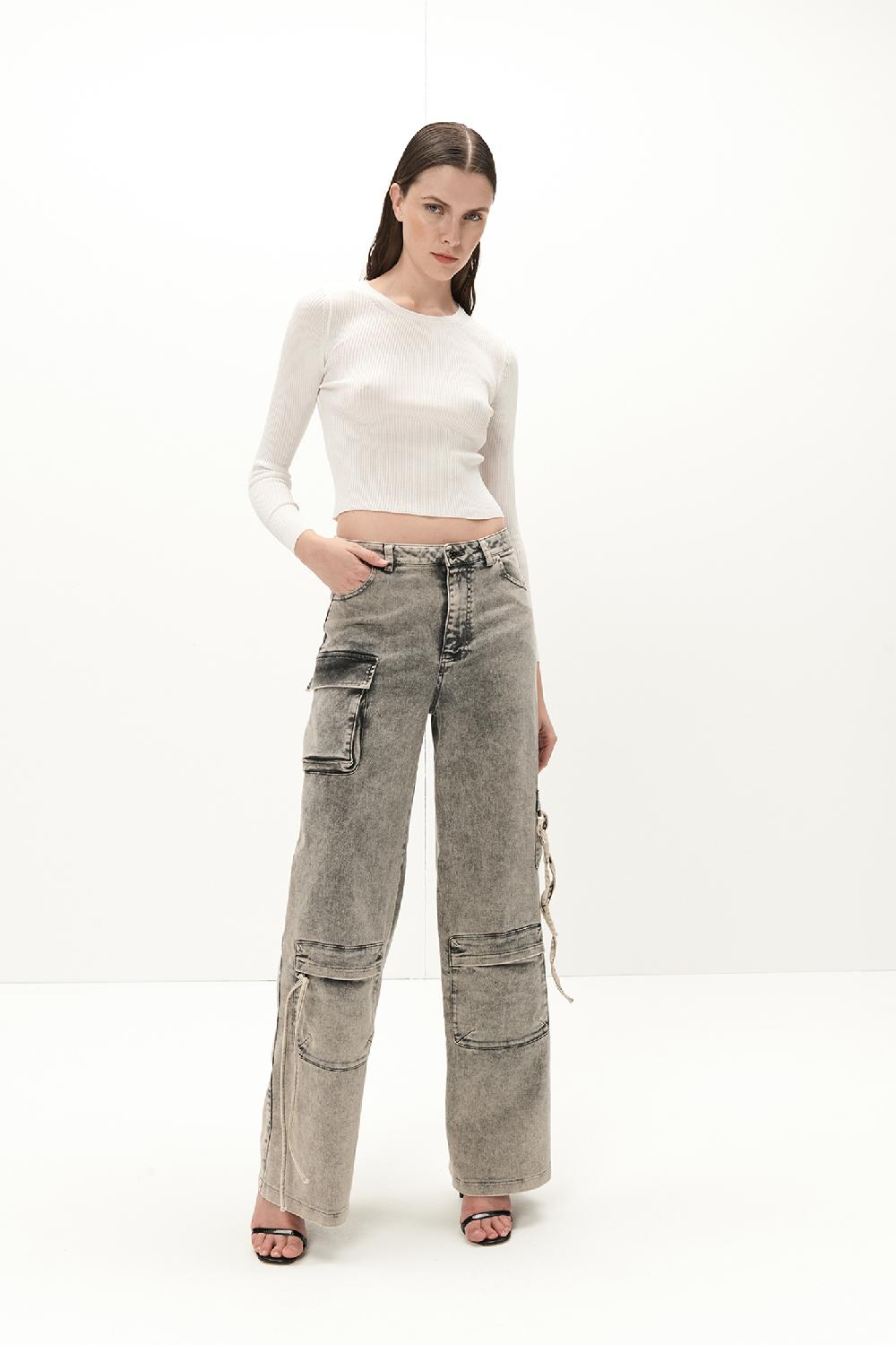 Soallure JEANS CARGO CON TASCHE Qualità