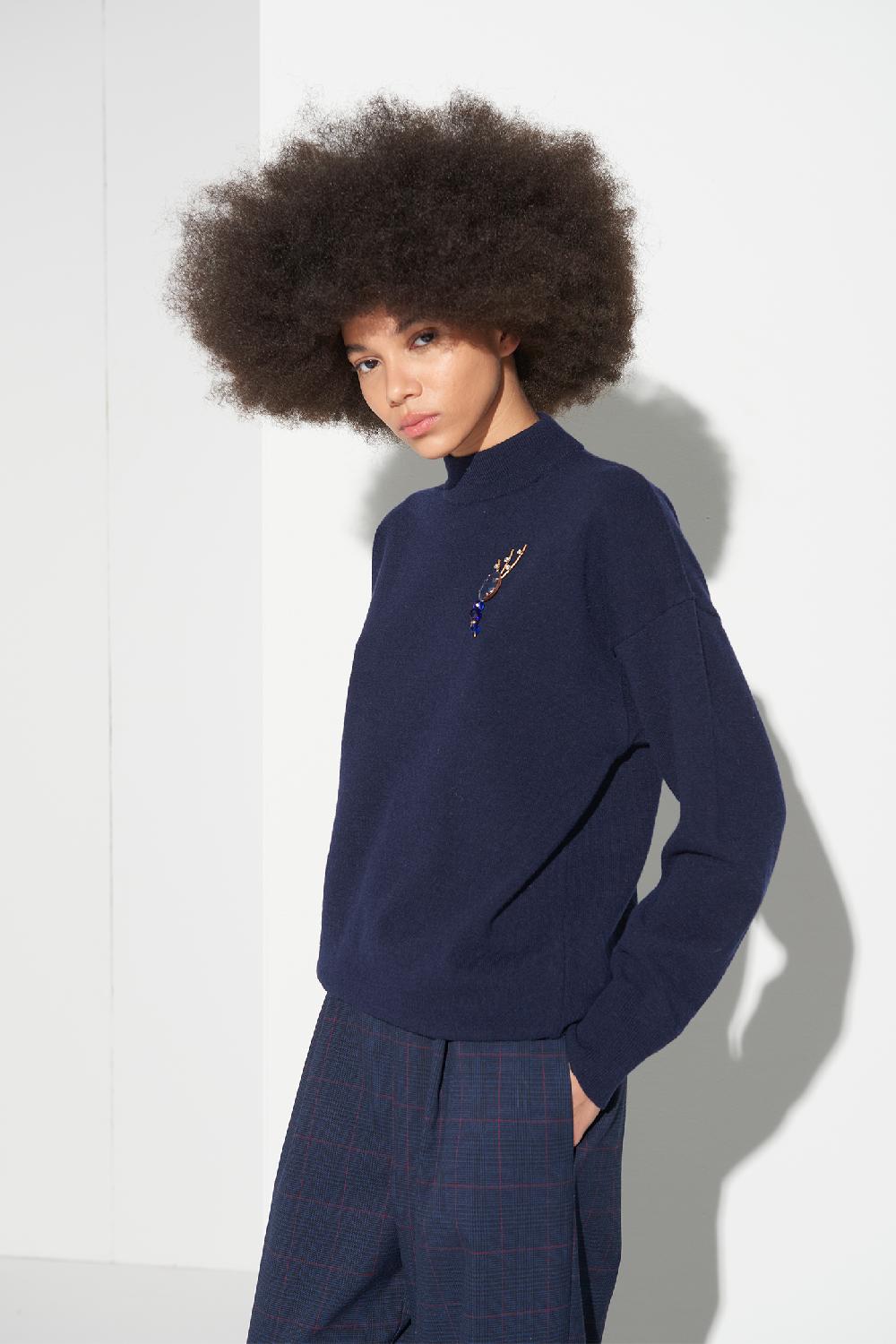 Soallure MAGLIA LUPETTO OVER LANA Nuovo