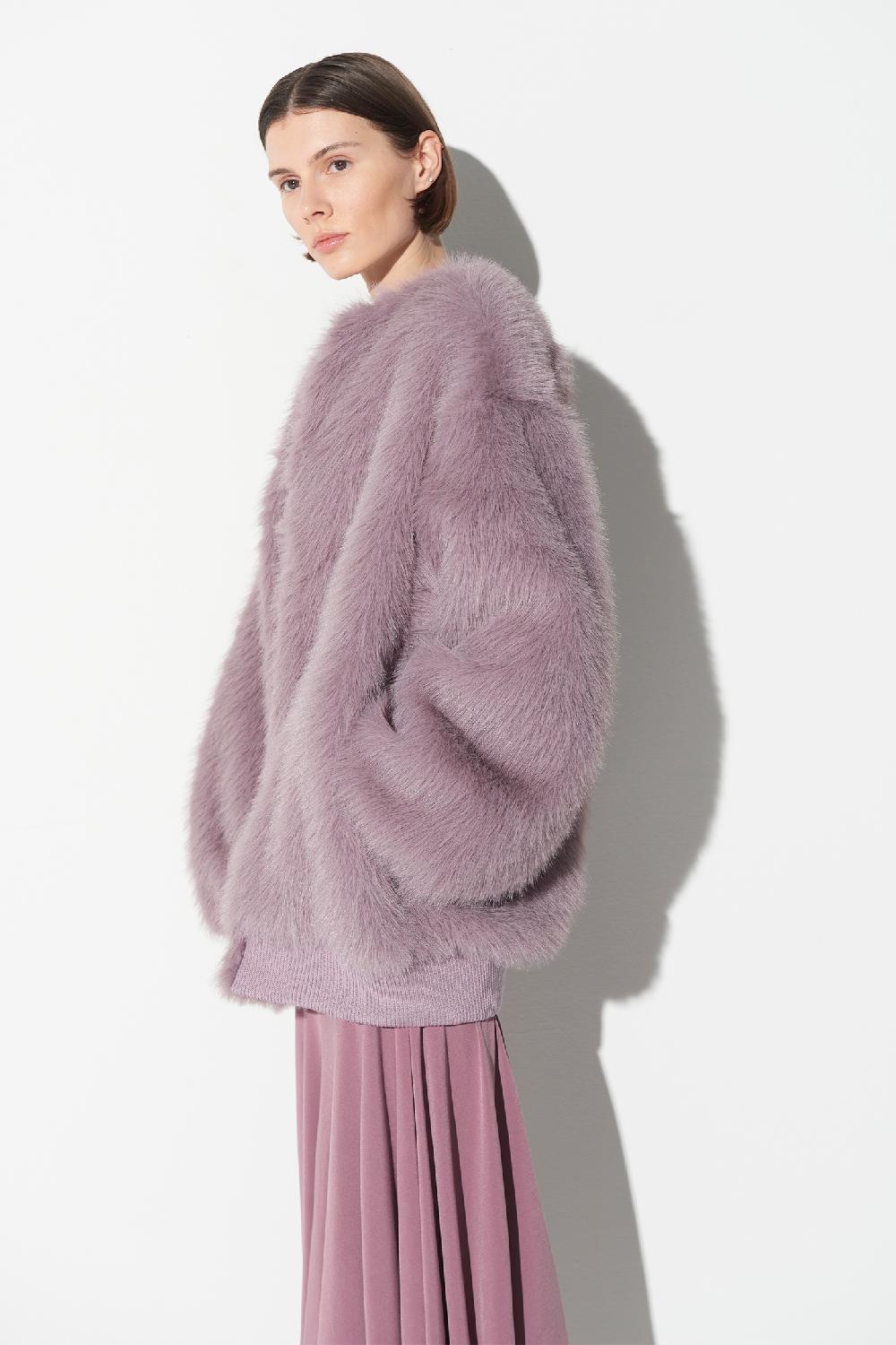 Soallure GIACCA BOMBER IN PELLICCIA SINTETICA Fino Al -60%
