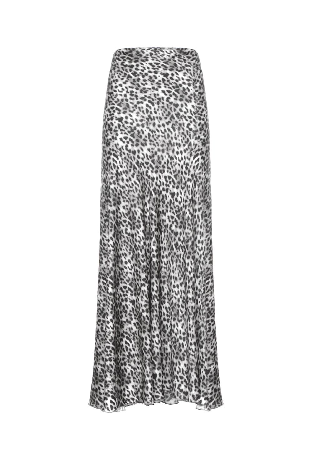 Soallure GONNA LUNGA FANTASIA LEOPARDATA IN RASO Pezzi Unici
