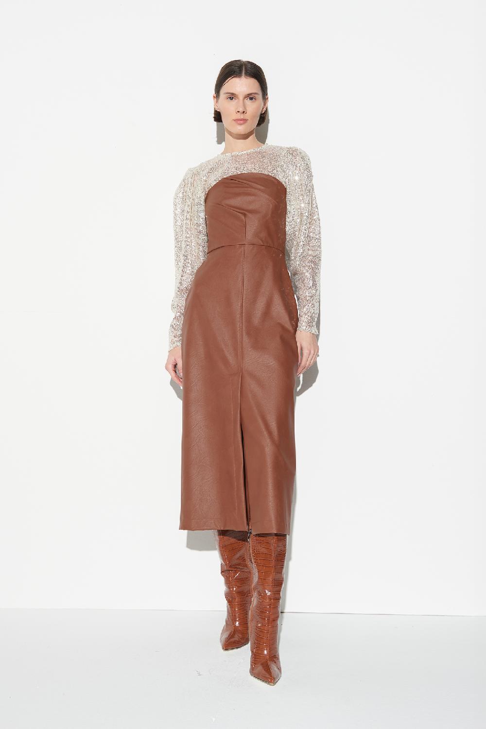 Soallure MAGLIA MANICHE A SBUFFO PAILLETTES Convenienza