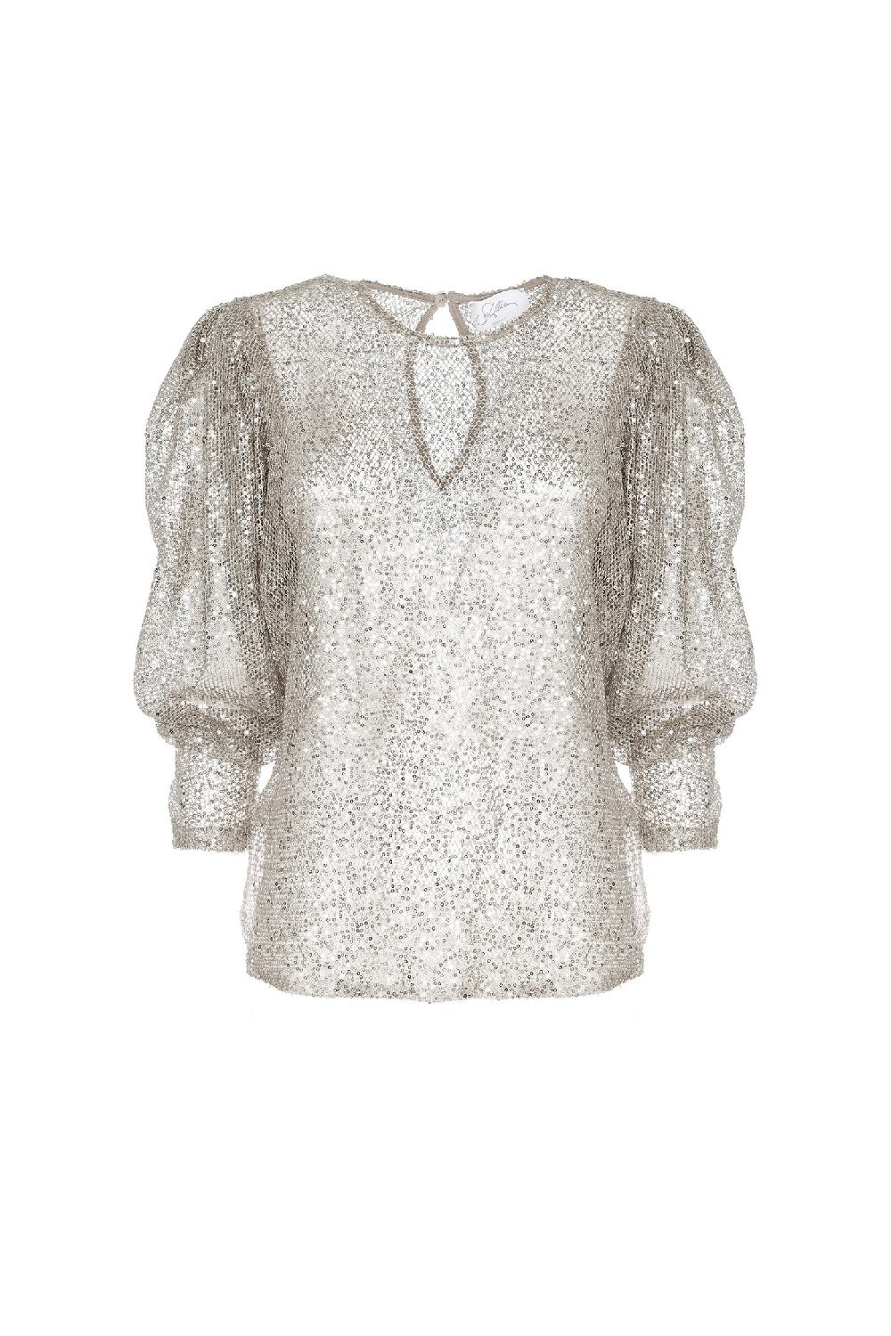 Soallure MAGLIA MANICHE A SBUFFO PAILLETTES Convenienza