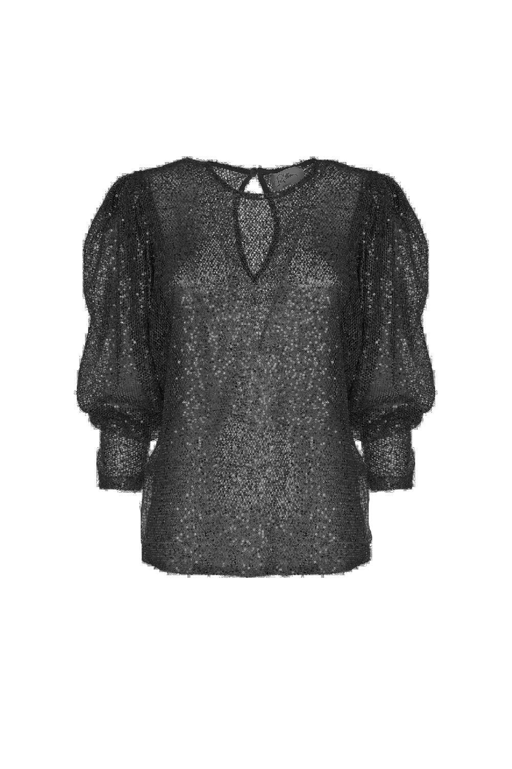 Soallure MAGLIA MANICHE A SBUFFO PAILLETTES Convenienza