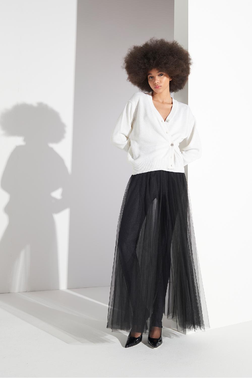 Soallure CARDIGAN BOTTONE GIOIELLO MISTO CACHEMIRE Cyber Monday