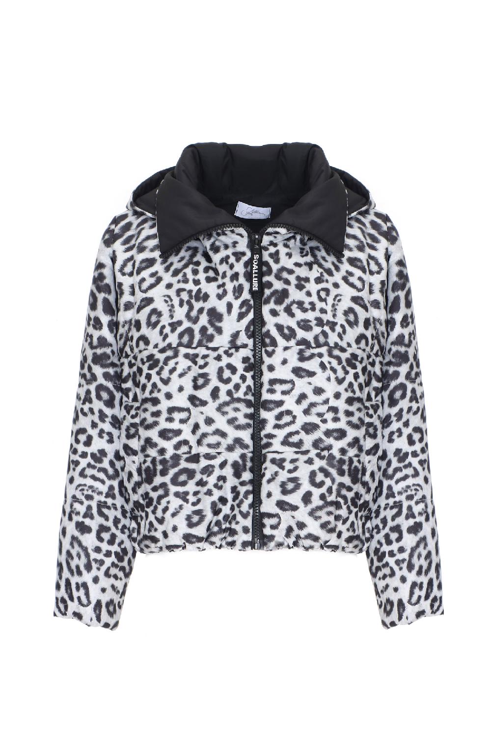 Soallure PIUMINO CON CAPPUCCIO FANTASIA LEOPARDATA Offerta Giorno del Papà