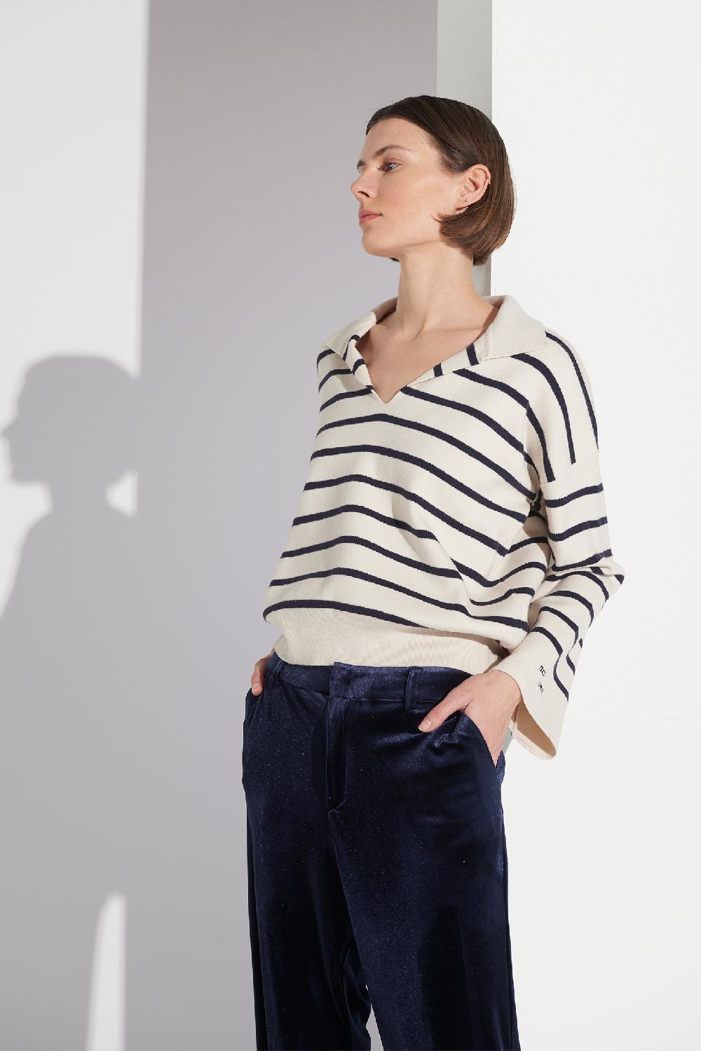 Soallure MAGLIA POLO OVER A RIGHE Bestseller