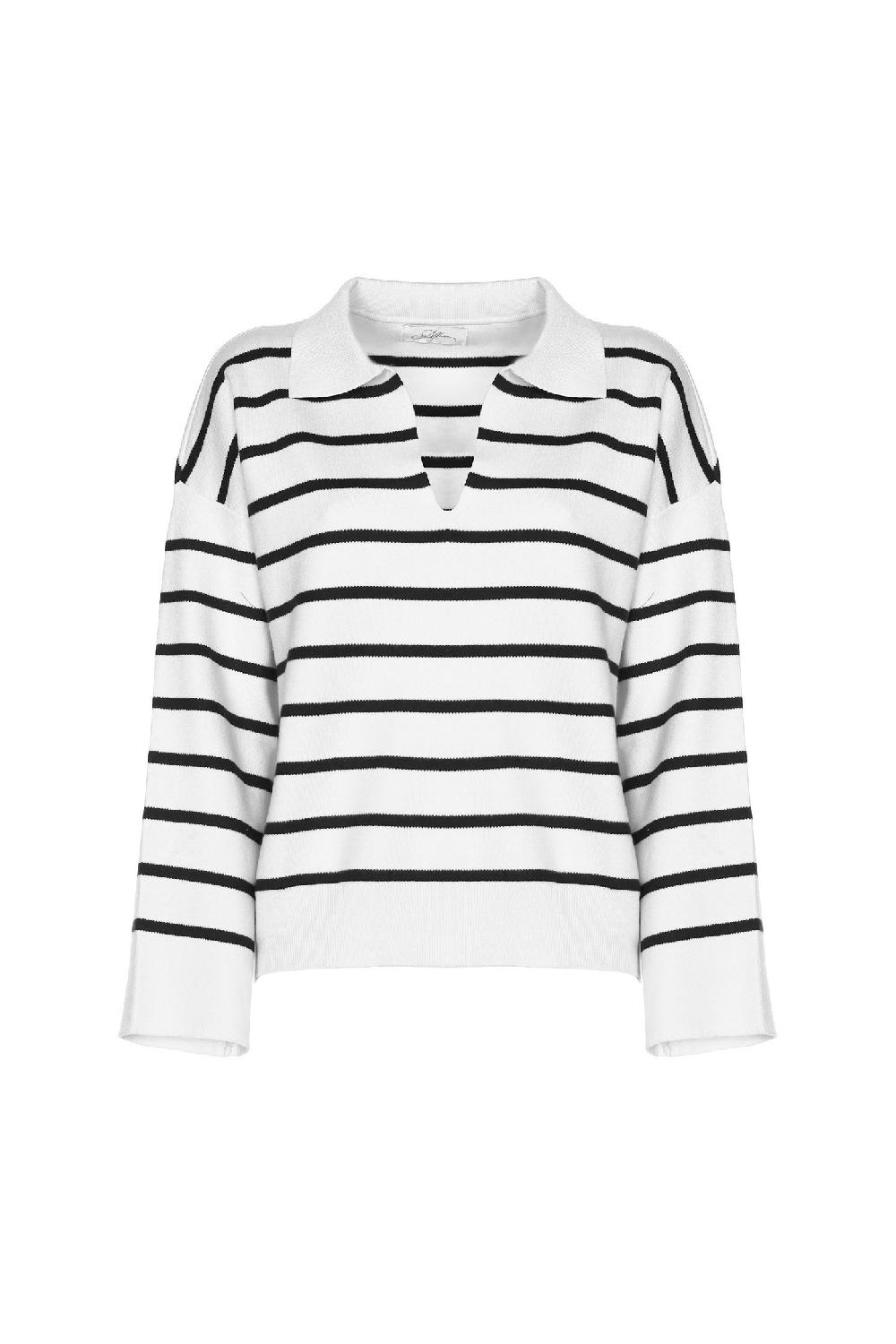 Soallure MAGLIA POLO OVER A RIGHE Bestseller