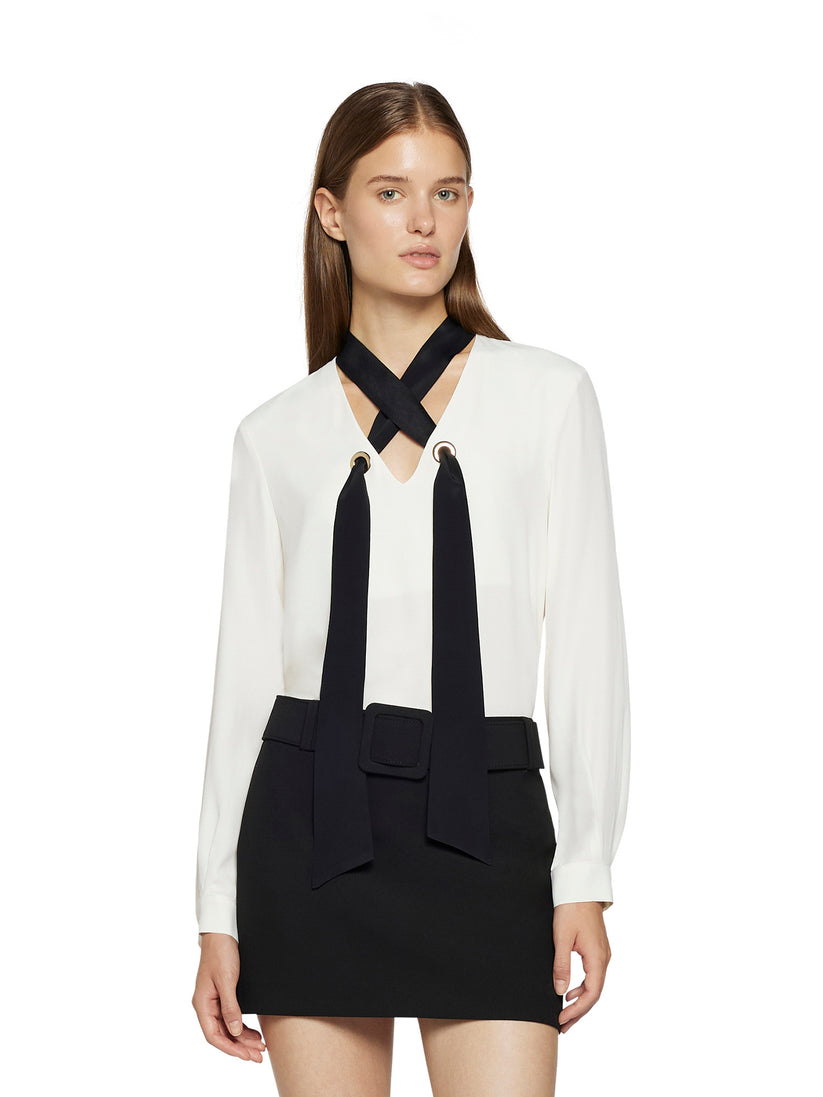 Space Simona Corsellini Camicia con fusciacca e vele in metallo oro Soddisfazione Garantita