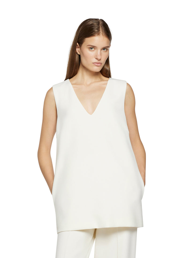 Space Simona Corsellini Tunica in poly cotone viscosa elastan con scollo a V Negozi Online