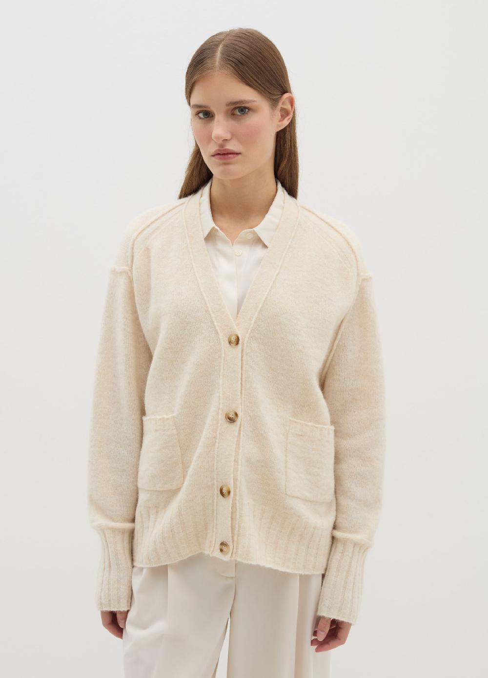Stefanel Cardigan in misto lana e alpaca con scollo a V Prezzo Ridotto