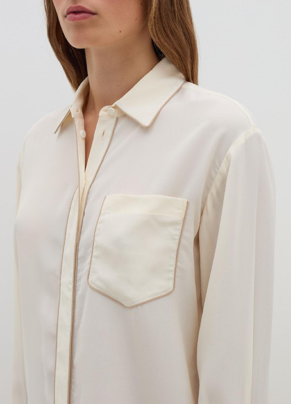 Stefanel Camicia loose fit con piping a contrasto Affare Del Giorno