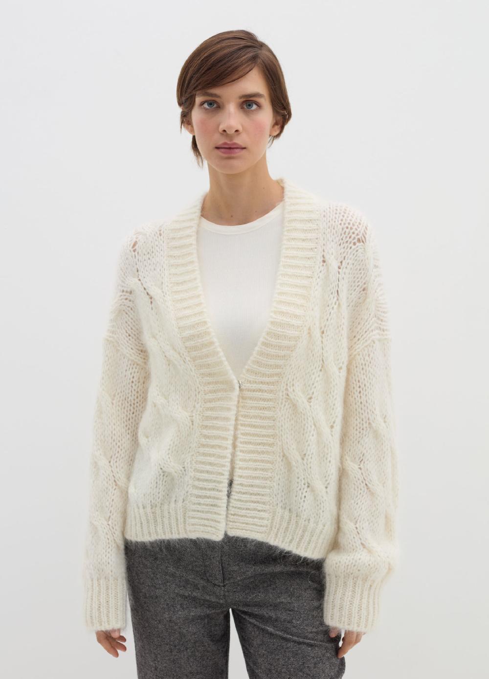 Stefanel Cardigan oversize a treccia con scollo a V Nuova