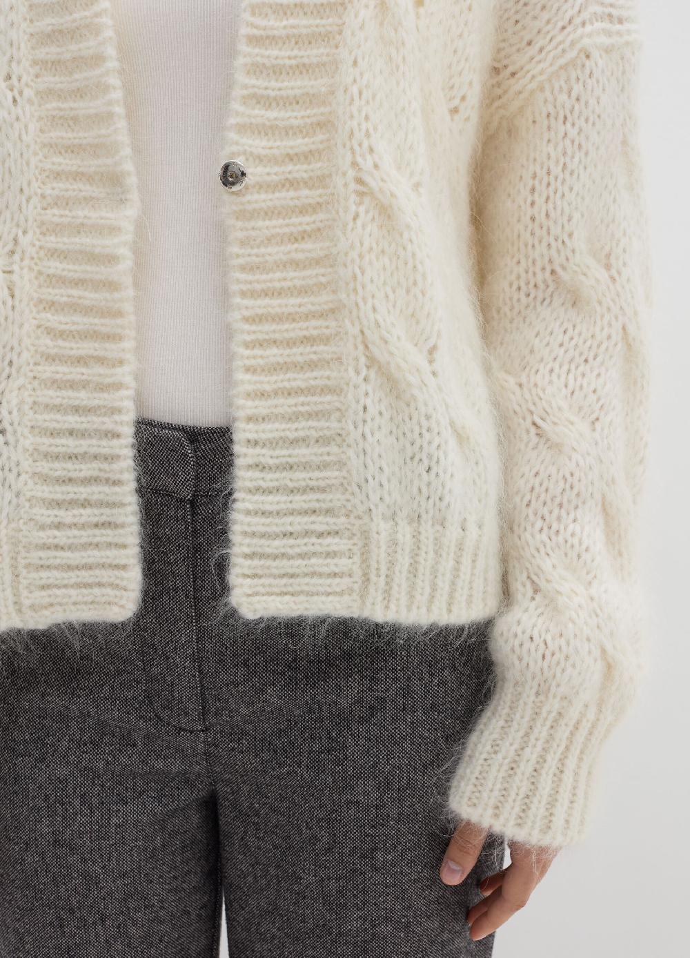 Stefanel Cardigan oversize a treccia con scollo a V Nuova