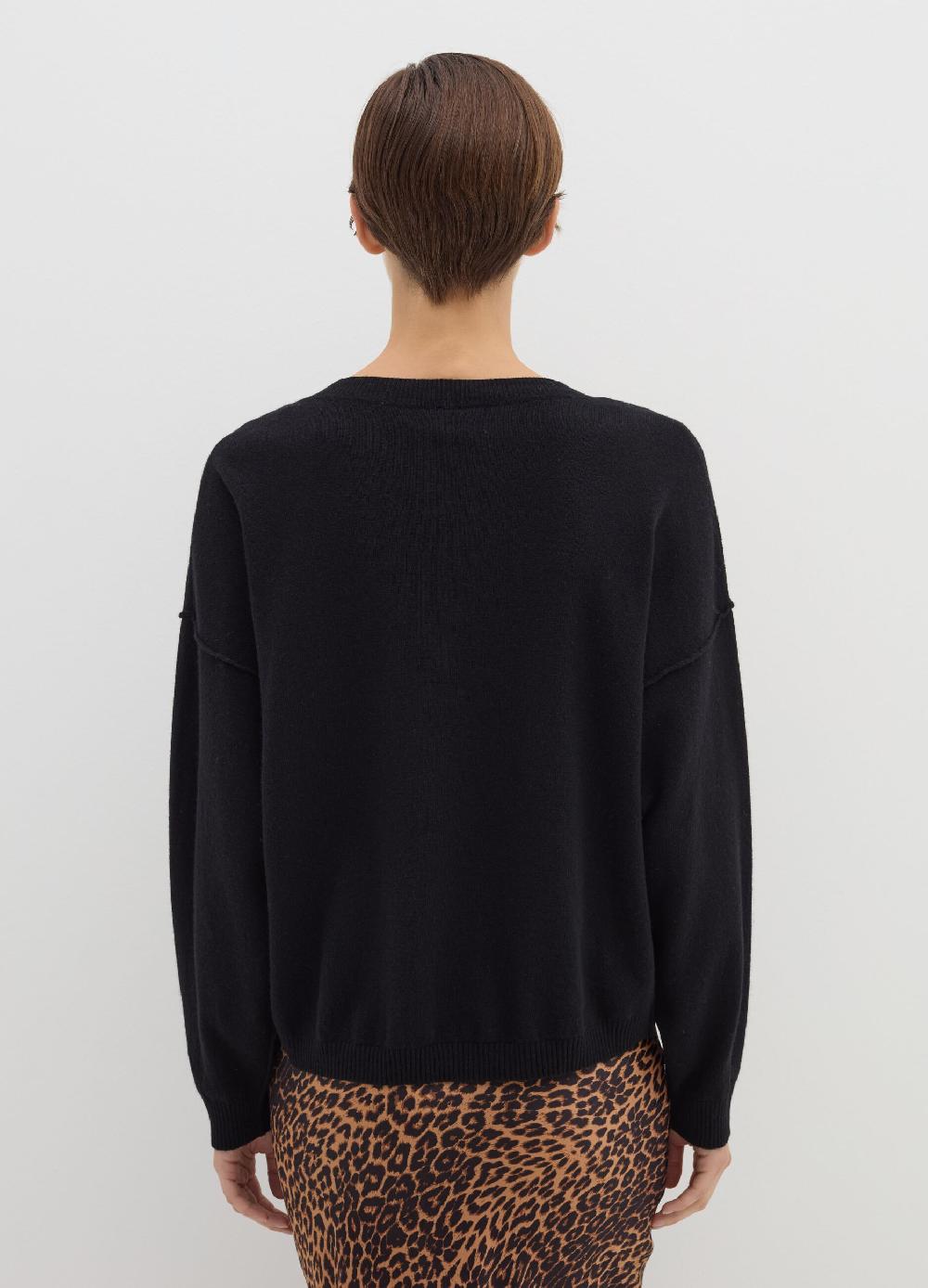 Stefanel Pullover in lana viscosa e cashmere con scollo a V Qualità