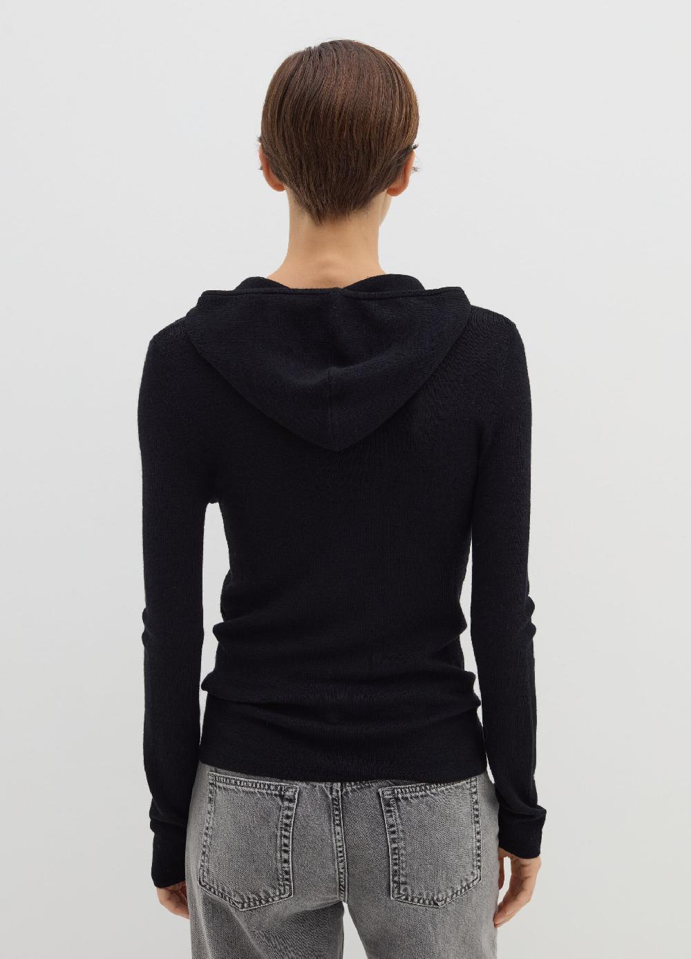 Stefanel Maglia in lana e seta con cappuccio Prezzo Ridotto