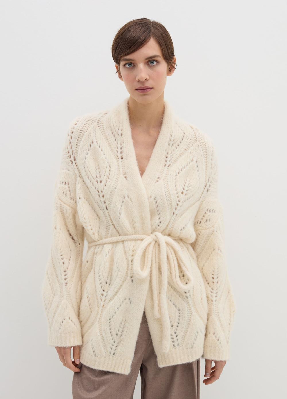 Stefanel Cardigan in alpaca con cintura Convenienza