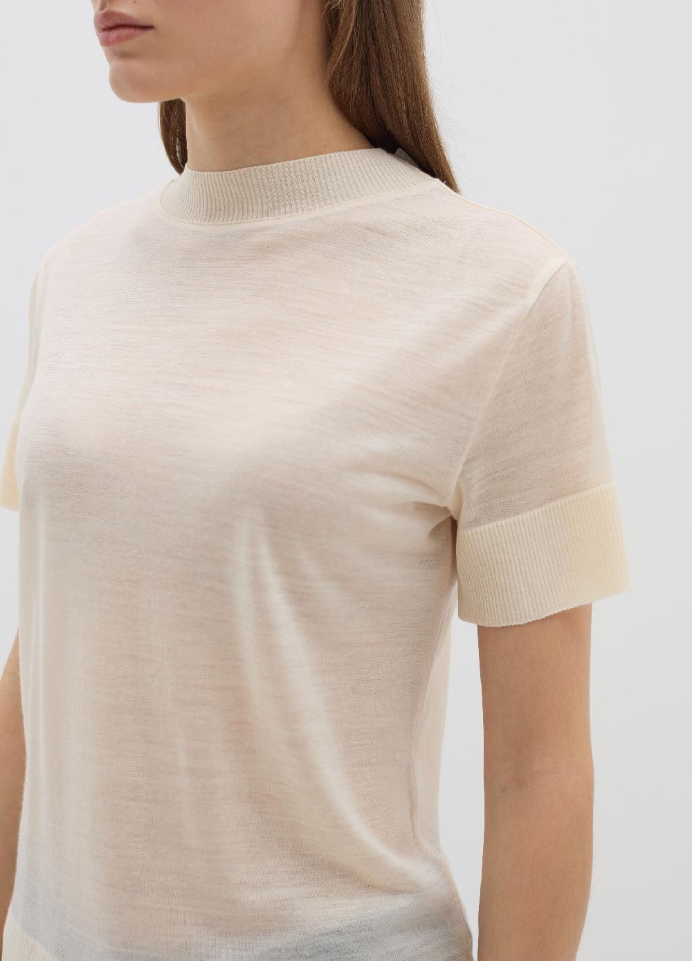 Stefanel T-shirt in lana e Lyocell Presa