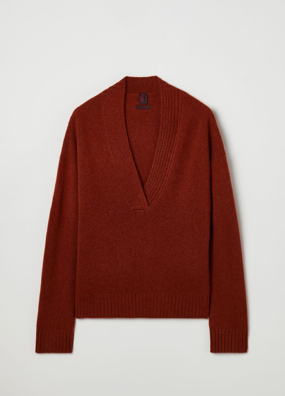 Stefanel Pullover in cashmere con scollo a V Sconto