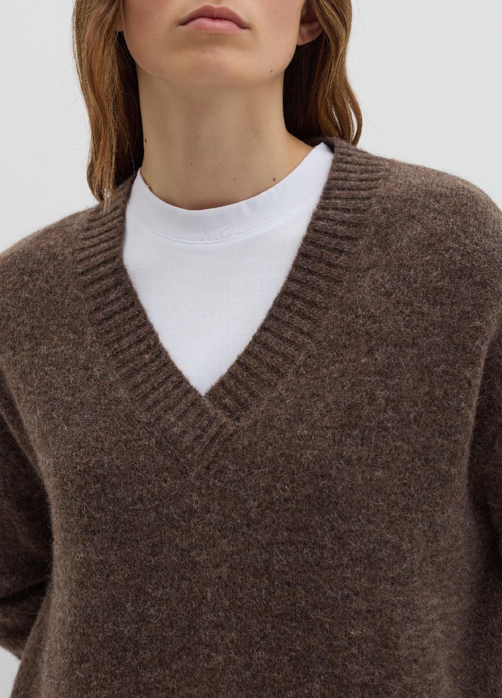 Stefanel Pullover oversize con scollo a V Saldi Di Fabbrica
