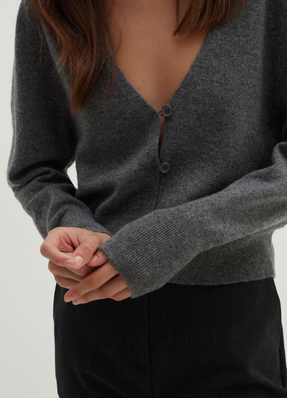 Stefanel Cardigan in cashmere con scollo a V Vendite Flash