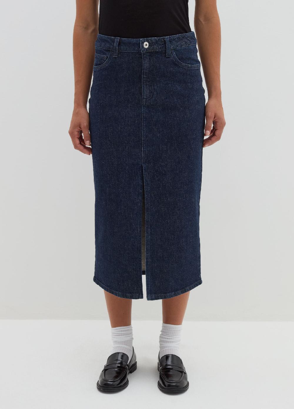 Stefanel Gonna lunga a tubo in denim In Linea
