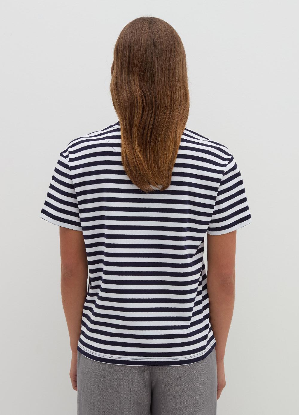 Stefanel T-shirt in jersey di cotone a righe Pezzi Unici