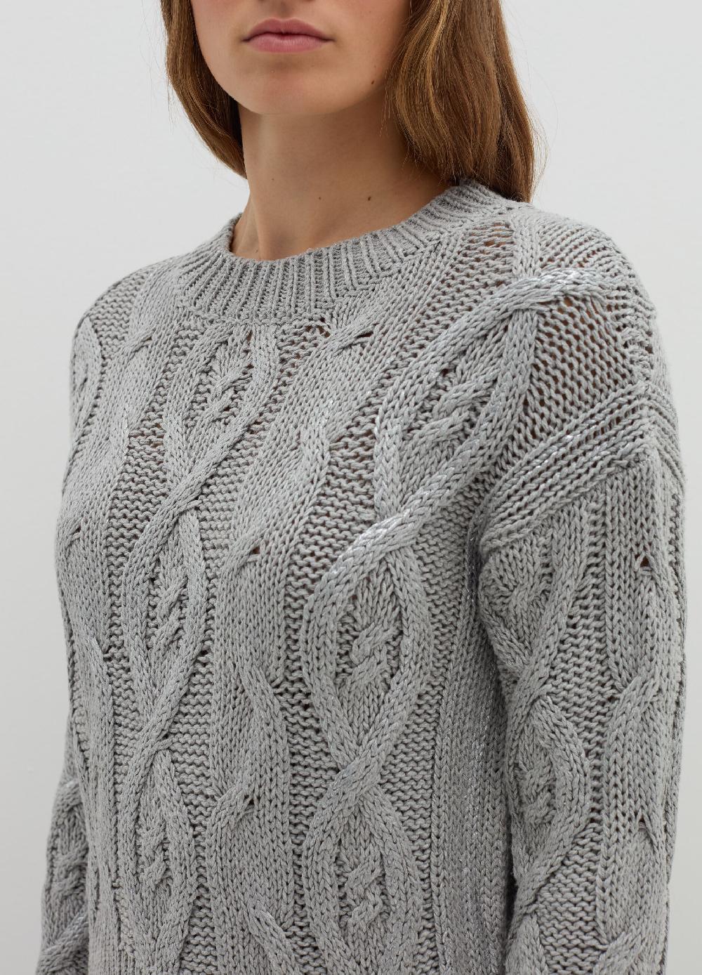 Stefanel Pullover a treccia in misto cotone Prezzo Ridotto