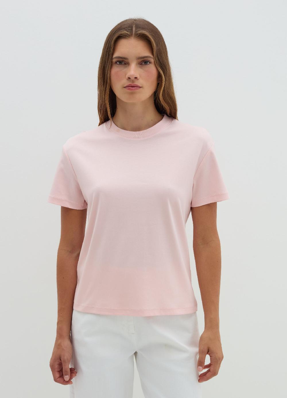Stefanel T-shirt in jersey con scollo rotondo Economico