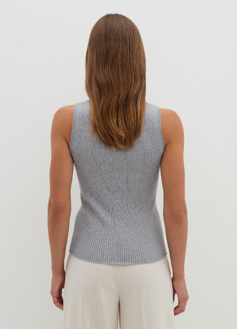 Stefanel Tank top a costine con lurex Saldi