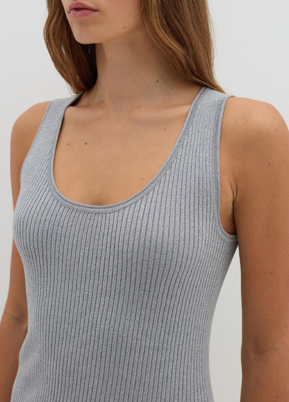 Stefanel Tank top a costine con lurex Saldi