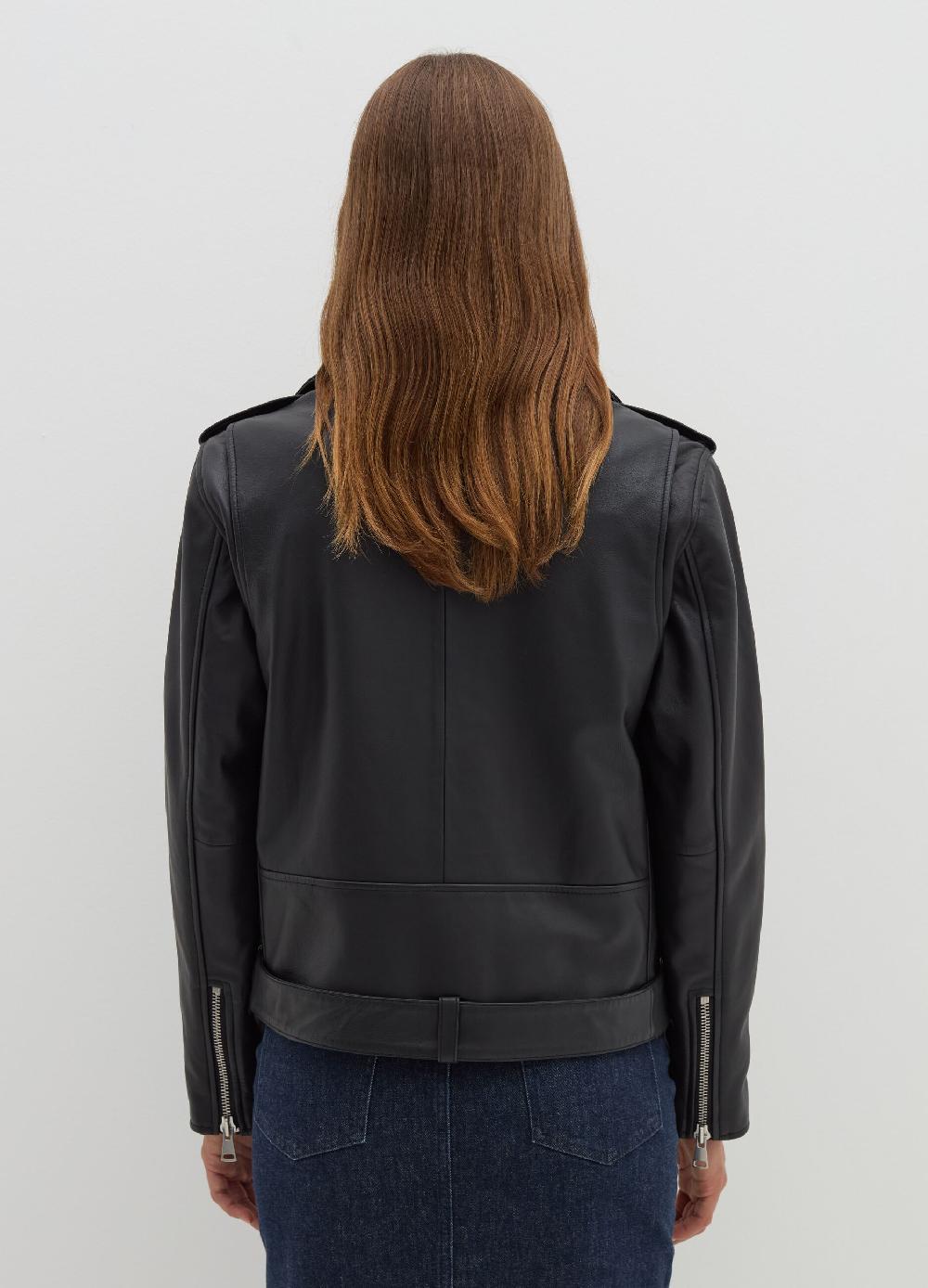 Stefanel Giacca biker in pelle con zip Offerte