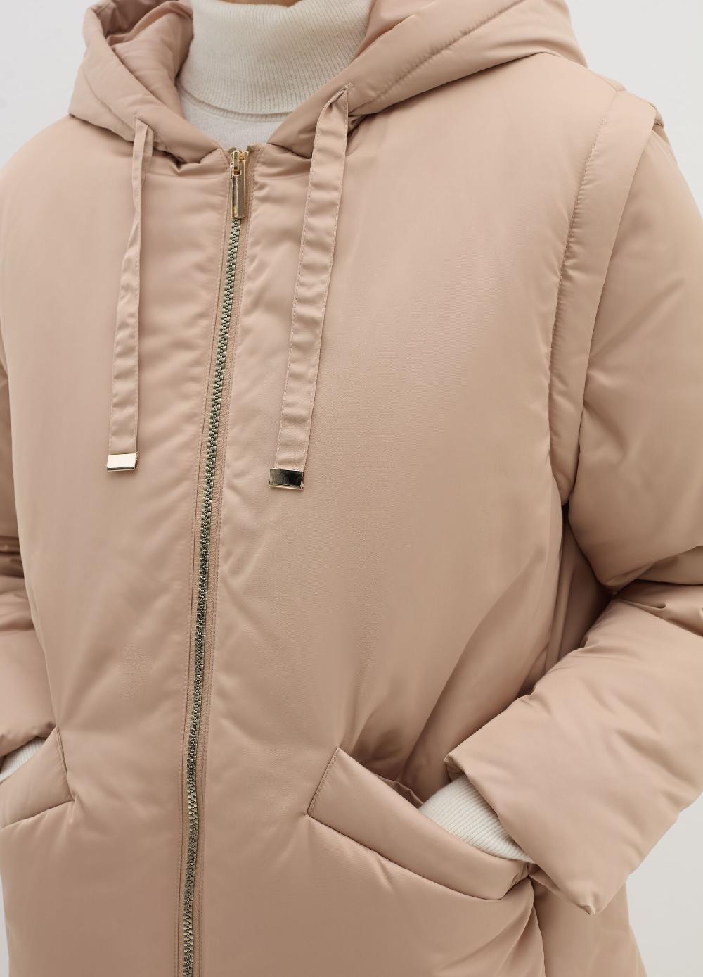 Stefanel Piumino corto effetto satin con maniche staccabili Saldi Di Fabbrica
