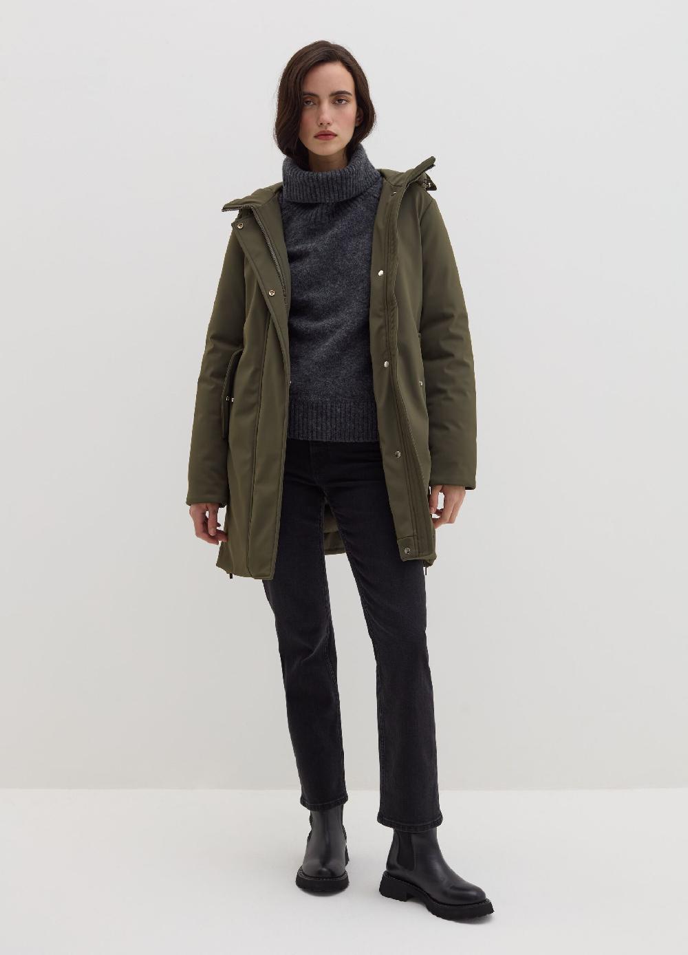 Stefanel Parka in tessuto tecnico con cappuccio Vendite Flash