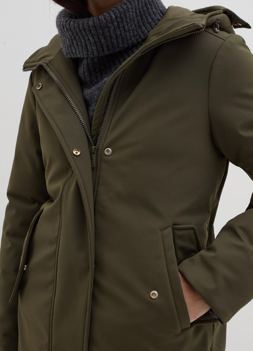 Stefanel Parka in tessuto tecnico con cappuccio Vendite Flash