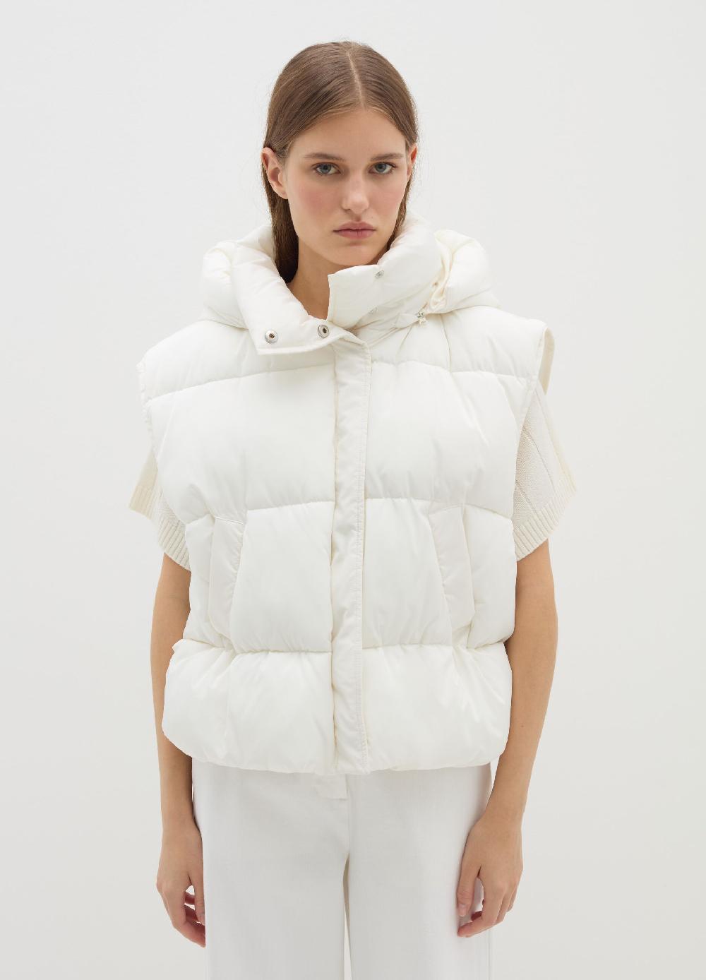 Stefanel Gilet imbottito con cappuccio rimovibile In Saldo