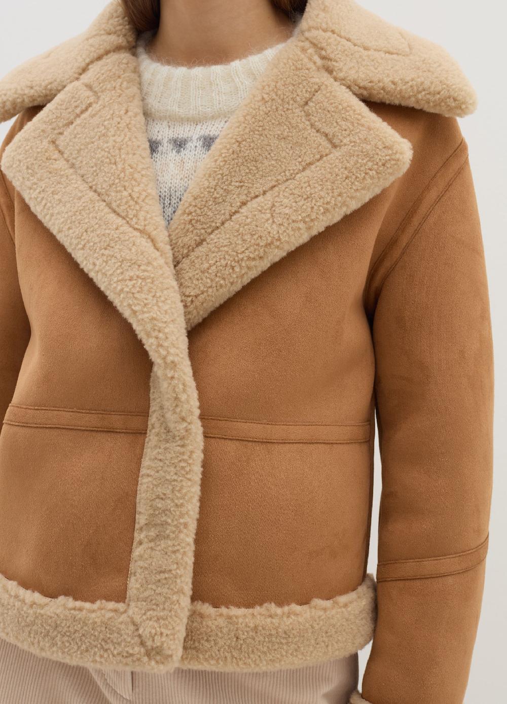 Stefanel Montone con interno in shearling Italy