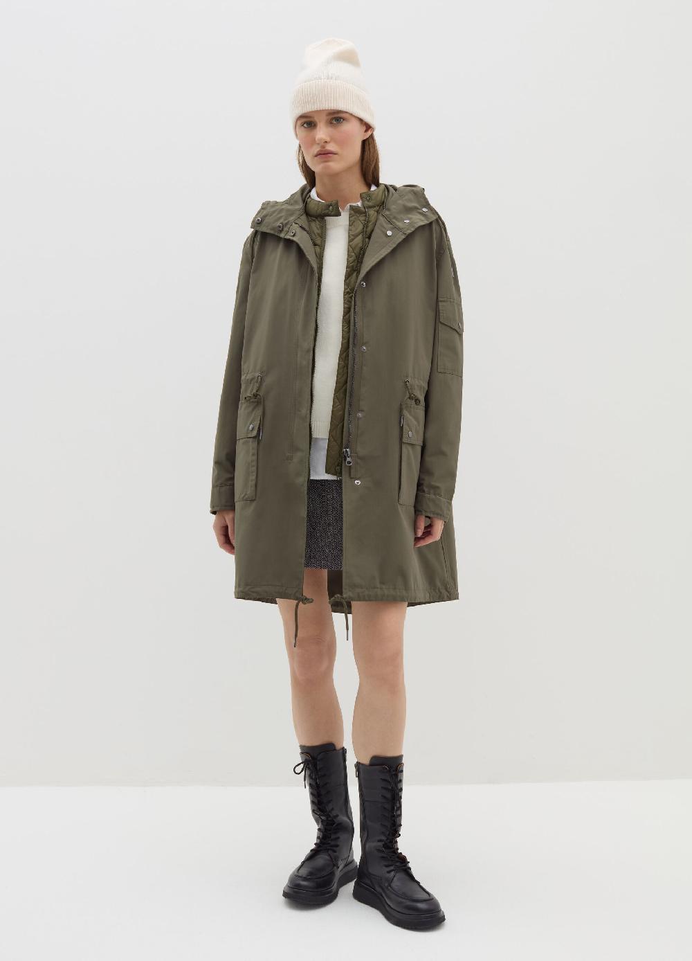 Stefanel Giacca lunga impermeabile con gilet interno