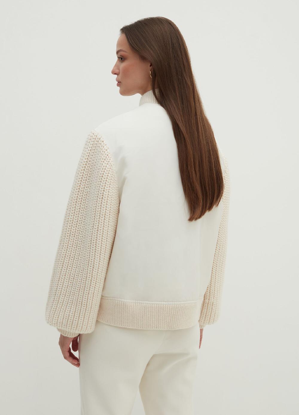 Stefanel Bomber oversize con maniche in maglia Qualità Garantita