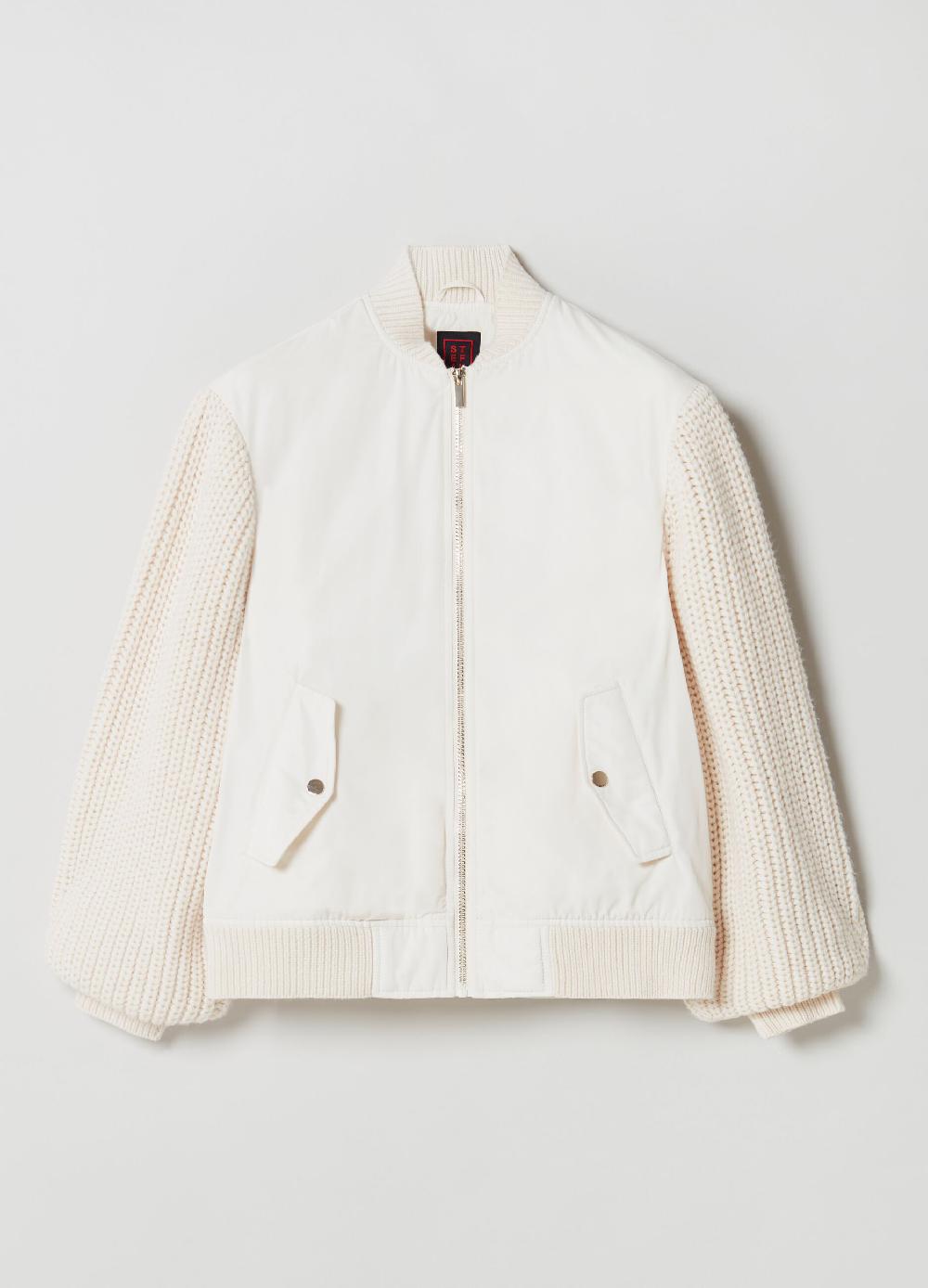 Stefanel Bomber oversize con maniche in maglia Qualità Garantita