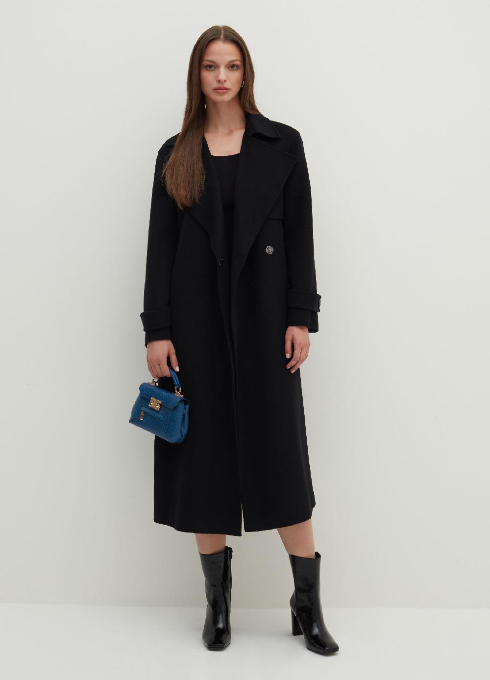 Stefanel Cappotto lungo doppiopetto con revers