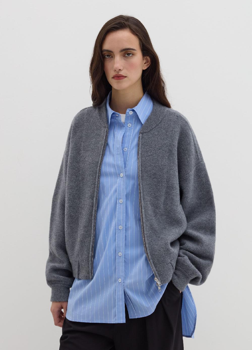 Stefanel Bomber oversize in lana cotta Sottocosto