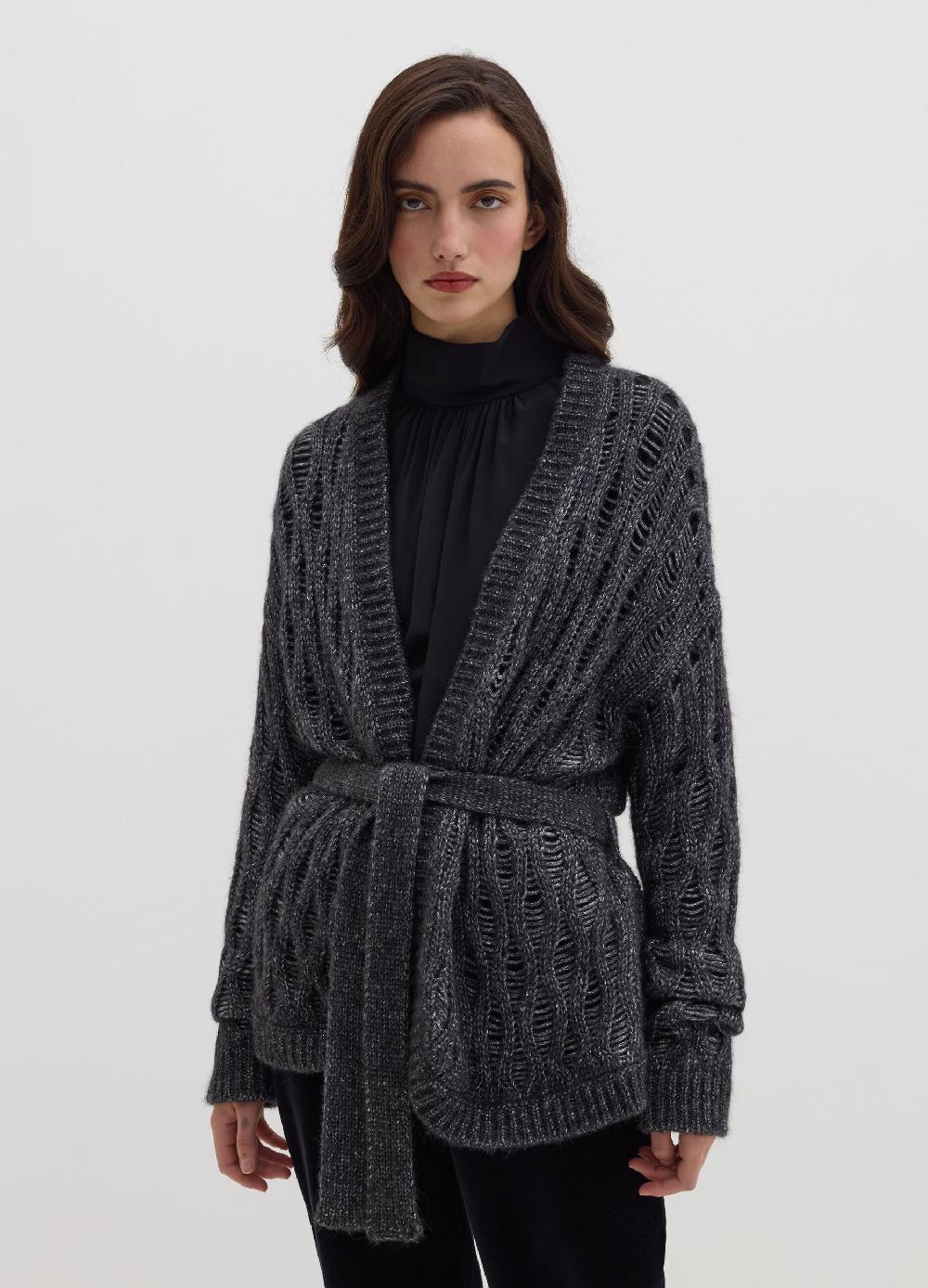 Stefanel Coatigan in lurex con cintura Novità