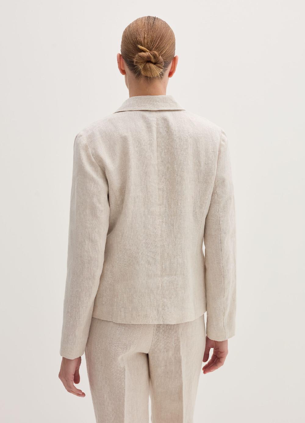 Stefanel Blazer regular fit monopetto in lino Sconto