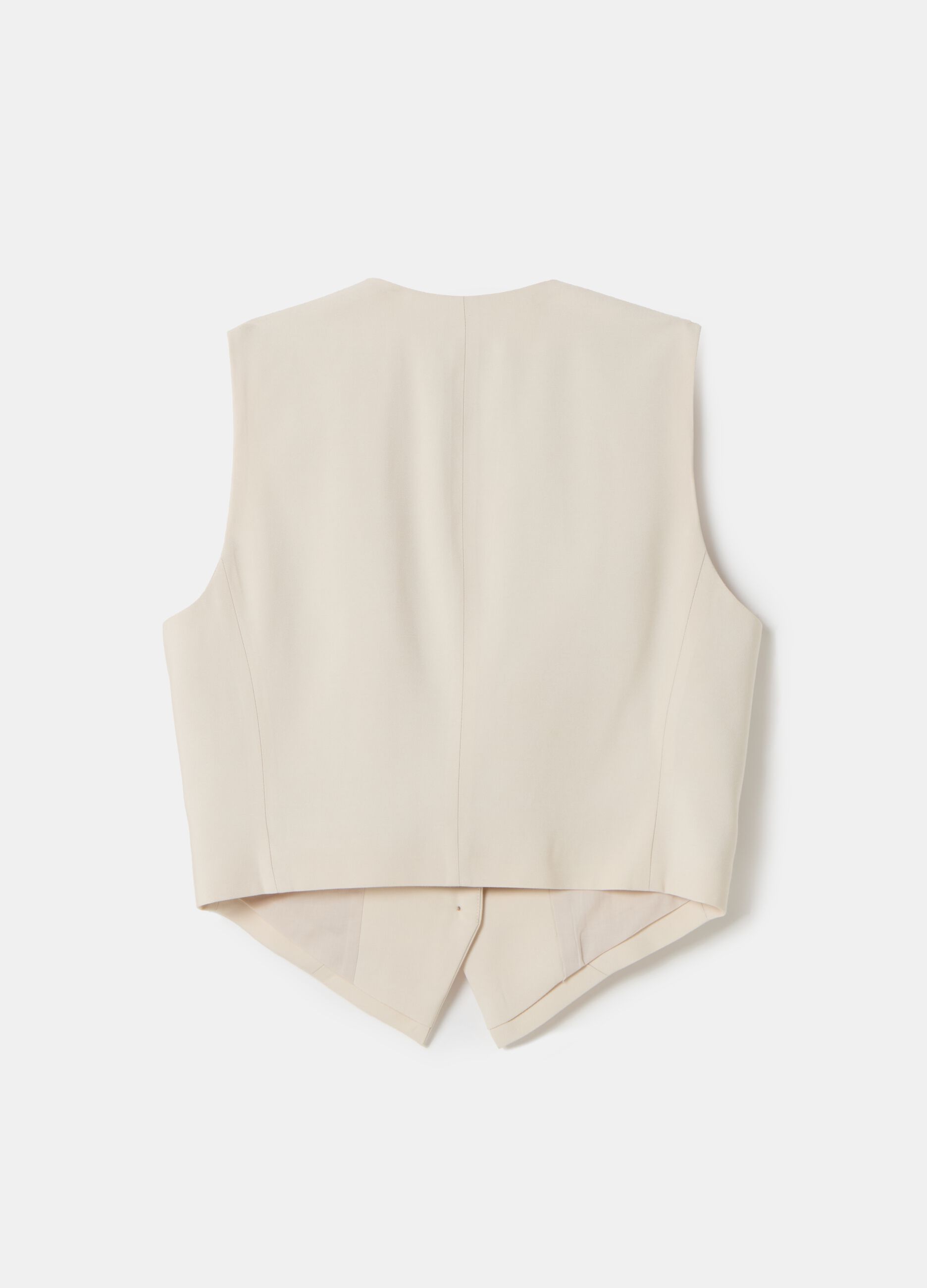 Stefanel Gilet monopetto in twill tecnico Offerta
